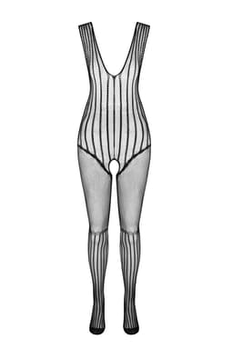 Passion BS 103 Bodystocking aus Netz und Spitze, seitliche Ansicht am Model