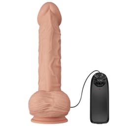 Baile Schöne Begegnung Berqrisi Vibrator von der Seite fotografiert, Detailaufnahme der geäderten Oberfläche