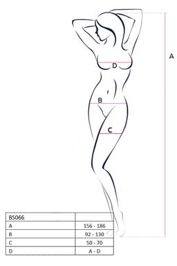 Passion BS 102 Bodystocking aus Netz und Spitze, Detailaufnahme der Materialstruktur