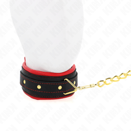 Kink Halsband mit Stoffleine, Schnallenverschluss und Verstellbereich im Detail