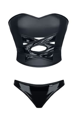 Demoniq DE453, Detailansicht des PVC-Materials, Studioaufnahme in neutralem Hintergrund