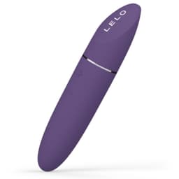 Lelo Mia 3 persönlicher Vibrator in Lila, Gesamtansicht im Lippenstift-Design