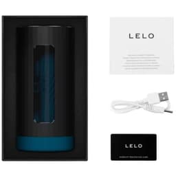 Lelo F1S V3 XL Masturbator von oben mit Blick in den Kanal aus Flüssigsilikon
