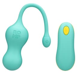 Romp Cello Vibrationsei mit Fernbedienung, Gesamtansicht in Türkis