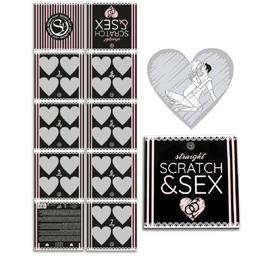 SecretPlay Scratch & Sex Hetero Rubbelkarte mit Verpackung, Gesamtansicht