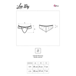 Livco Corsetti Love Story Spitzen-Panty in Schwarz, Nahaufnahme von Gewebe und Nahtverarbeitung