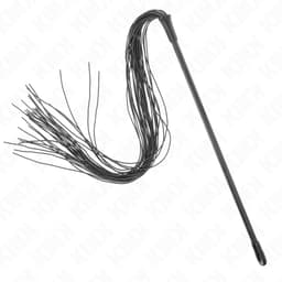 Kink Silikonpeitsche, Griffbereich und Ansatz der Riemen in Nahaufnahme
