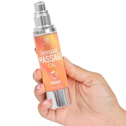 Secretplay Erdbeer-Massageöl – Airless-Flasche mit Dosierspender – Pfirsich, Ansicht 5