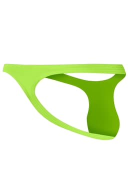 Cut4Men Micro Thong in Neongelb, Nahaufnahme des elastischen Materials