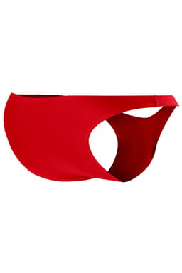 Cut4Men Low Rise Bulge Brief in Scarlet, Nahaufnahme des elastischen Materials