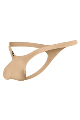 Cut4Men Low-Rise-String mit Bulge-Effekt in Sandgold, Detailansicht des Bulge-Bereichs