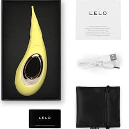 Verpackung des Lelo Dot Cruise in Gelb – Produktfoto in Studioqualität