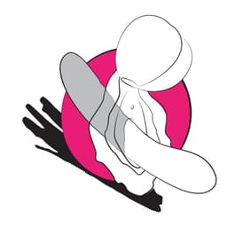 ROMP Pink Silikon-Vibrator in Pink, Verpackung mit Produktabbildung und Markenlogo