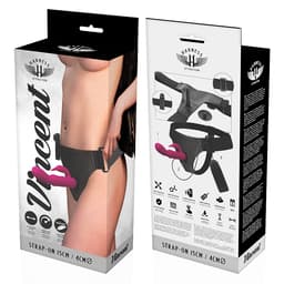 Harness Attraction Strap-on mit Vibration – Modellserie – Vincent – Rabbit (15 cm / Ø 4 cm), Ansicht 13