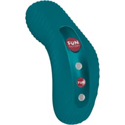 Fun Factory Laya III Auflegevibrator in Flaschengrün, Gesamtansicht