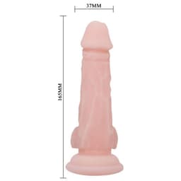 Baile – Realistischer Dildo aus TPR mit Saugnapf – Natur / 16.5 cm, Ansicht 17