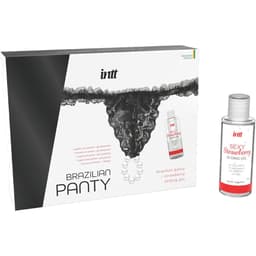 Intt Brazilian Panty Black von hinten mit sichtbarem Perlenverlauf
