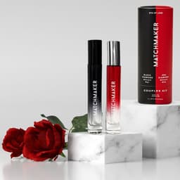 Eye of Love Matchmaker Pheromon-Parfum Set für Paare, Umverpackung des Sets mit Markenschriftzug