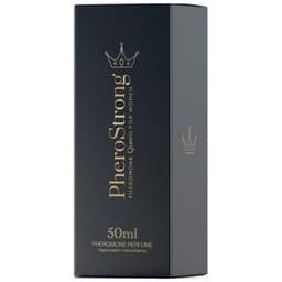 Verpackung des PheroStrong Queen Pheromon-Parfums für Frauen mit Angabe des Inhalts