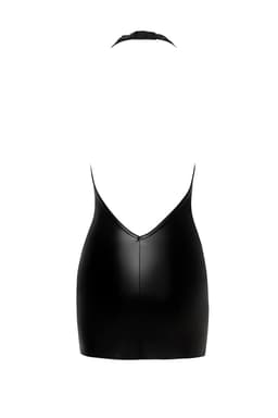 Noir Handmade Minikleid am Körper getragen, seitliche Ansicht