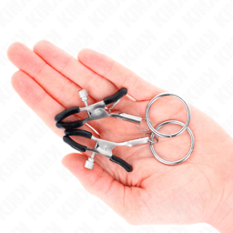 Kink Nippelklemme mit O-Ring geöffnet von der Seite fotografiert