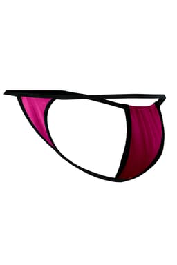 Cut4Men String mit Pouch-Design in Hot Pink, seitliche Ansicht im Ganzen