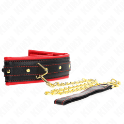 Kink Kunstleder-Halsband Modell 2 mit Polsterung, Schnallenverschluss und Verstellbereich im Detail