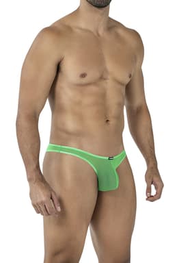Cut4Men Capri-Slip aus durchsichtigem Netzmaterial, Farbvariante Türkis, Nahaufnahme des Materials