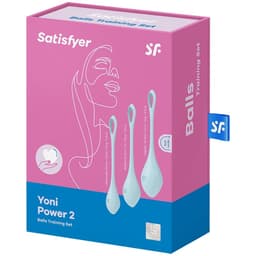 Satisfyer Yoni Power 2 Trainingsset in der Hand gehalten, Größenverhältnis