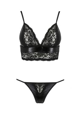 Passion Erotic Collection Dessous-Set in Schwarz, Gesamtansicht von vorne