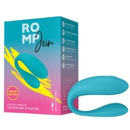 ROMP Join Vibrationsring für Paare in Türkis aus Silikon, Gesamtansicht