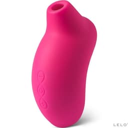 Lelo Sona in Kirschrot, Gesamtansicht des Klitoris-Massagegeräts