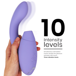 Womanizer Duo 2 – Druckwellenvibrator mit G-Punkt-Arm – Flieder, Ansicht 18