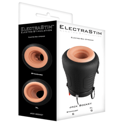 ElectraStim Jack Socket Stroker mit sichtbaren 2-mm-Eingängen im Detail