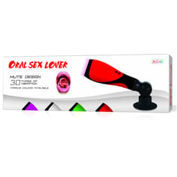 Baile Oral Sex Lover Masturbator mit montiertem Saugnapf-Adapter an glatter Fläche