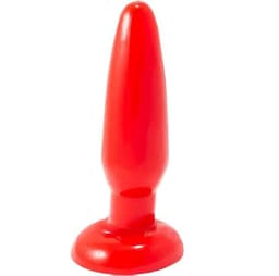 Baile Analplug mit Saugnapf aus weichem Material aufrecht auf der eigenen Basis stehend