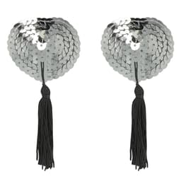 Coquette Chic Desire selbstklebende Nippelabdeckungen in Silber, Rückseite mit selbstklebender Fläche
