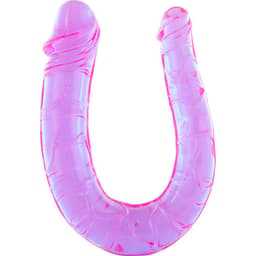 Seven Creations Doppeldildo, geäderte Struktur beider Enden im Detail