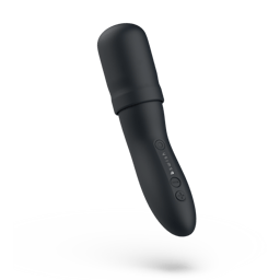 B Swish Bthrilled Premium in der Hand gehalten, 21 cm Länge im Größenvergleich