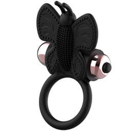 Coquette Chic Desire Cockring Schmetterling, Nahaufnahme der Bedientaste