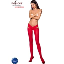 Passion Tiopen 005 Ouvert-Strumpfhose mit 60 DEN, Gesamtansicht am Modell von vorne