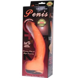 Baile Vibrator mit Venenstruktur, Rückansicht der Basis mit Bedienelement im Detail
