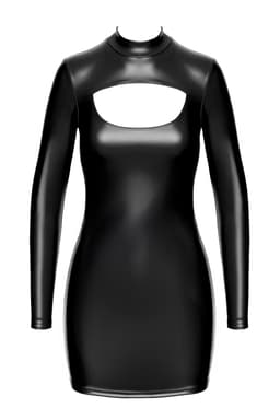 Noir Handmade F366 Cut-Out Bodycon Minikleid in Schwarz, weitere Nahaufnahme des Materials