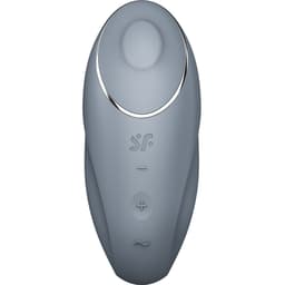 Satisfyer Tap & Climax 1 Klitoris-Vibrator in Grau, Gesamtansicht