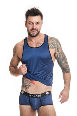 Anais Men Naval Herren-Top, Nahaufnahme des Stoffs