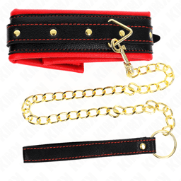 Kink Kunstleder-Halsband Modell 2 mit Polsterung, die weiche Polsterung in der Detailaufnahme