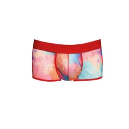 Anais Men Falcon Slip mit auffälligem Print, Nahaufnahme des Stoffs und der Verarbeitung