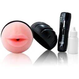 Baile Mund-Masturbator mit Vibration von der Seite mit modellierten Lippen