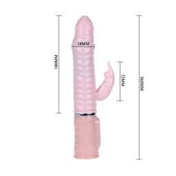 Baile Fire Bunny Vibrator neben dem zugehörigen USB-Ladekabel