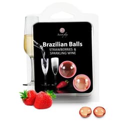 Secret Play Brazilian Balls – 2er-Set Massagekugeln mit Geschmack – Erdbeere & Champagner, Ansicht 7